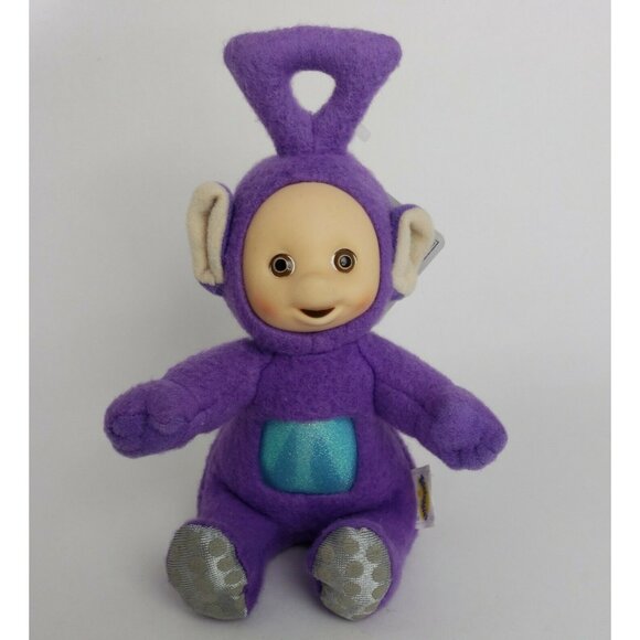 Playskool Teletubbies Tinky Winky Doll Beanie Purple Rubber Face Teletubby 1998 - Picture 2 of 8